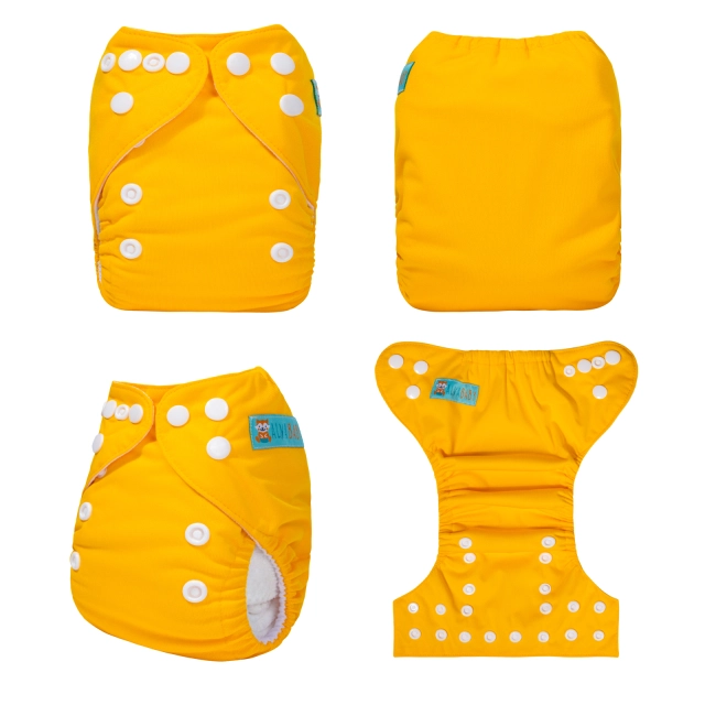 ALVABABY Newborn Pocket Cloth Diaper-Yellow(SB01A)