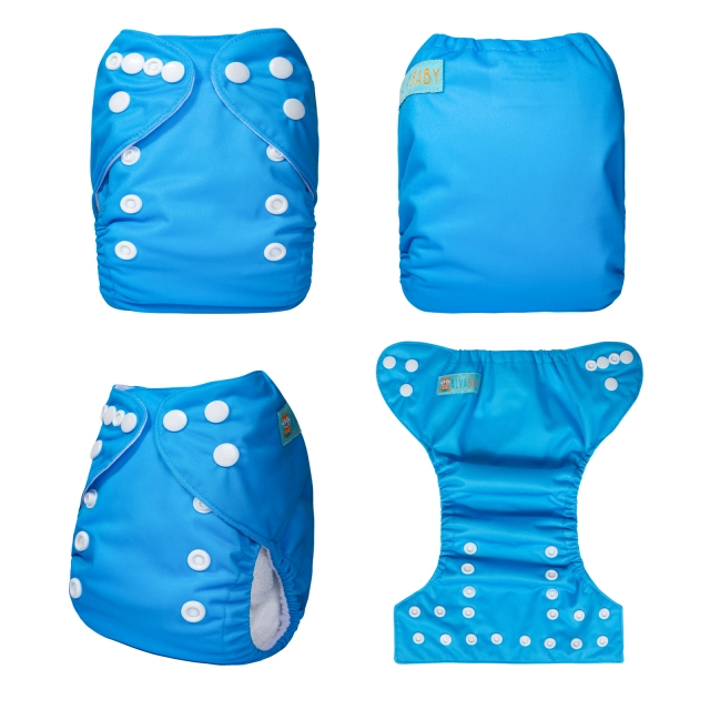 ALVABABY Newborn Pocket Cloth Diaper-Blue(SB32A)
