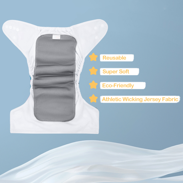 ALVABABY Reusable AWJ Liners 10 Pack Infant Baby Athletic Wicking Jersey Cloth Diaper Liners-10RL1A-03