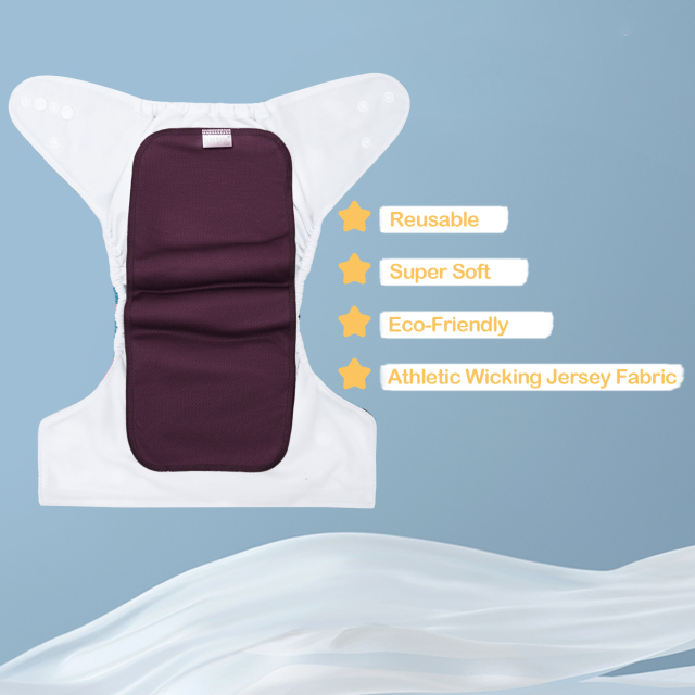 ALVABABY Reusable AWJ Liners 10 Pack Infant Baby Athletic Wicking Jersey Cloth Diaper Liners-10RL1A-01