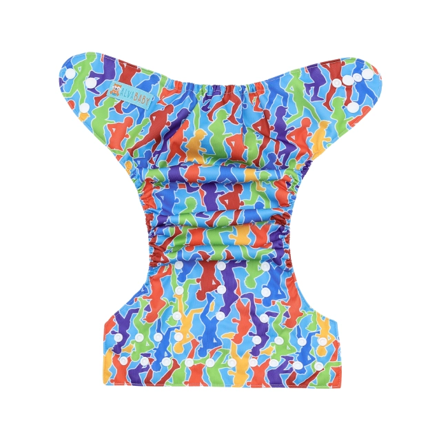 ALVABABY One Size Positioning Printed Cloth Diaper-YDP240A)