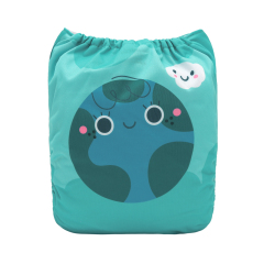 ALVABABY One Size Positioning Printed Cloth Diaper-(YDP242A)