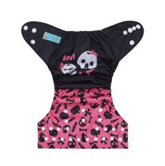 ALVABABY Halloween One Size Positioning Printed Cloth Diaper -Boo(QD88A)