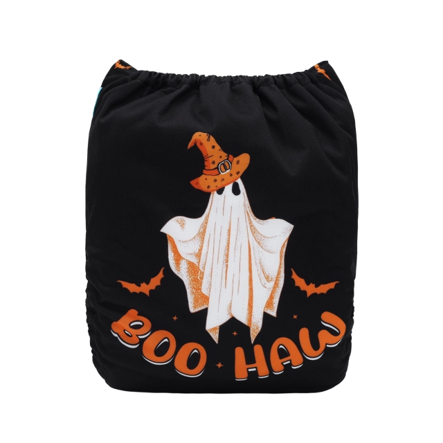 ALVABABY Halloween One Size Positioning Printed Cloth Diaper -Haw(QD84A)