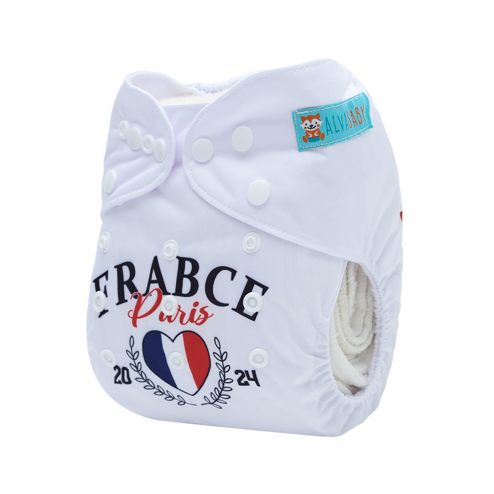 ALVABABY Pocket Cloth Diaper - One Size Adjustable Washable & Reusable Diaper for Babies & Toddlers (France, YDP241A)
