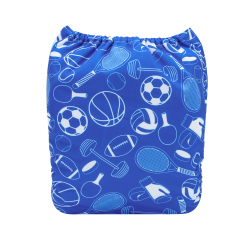 ALVABABY One Size Print Pocket Cloth Diaper-Ball(H455A)