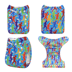 ALVABABY One Size Positioning Printed Cloth Diaper-YDP240A)
