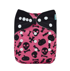 ALVABABY Halloween One Size Positioning Printed Cloth Diaper -Boo(QD88A)