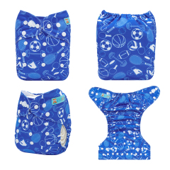 ALVABABY One Size Print Pocket Cloth Diaper-Ball(H455A)