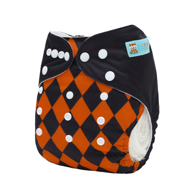 ALVABABY Halloween One Size Positioning Printed Cloth Diaper -Spooky(QD87A)