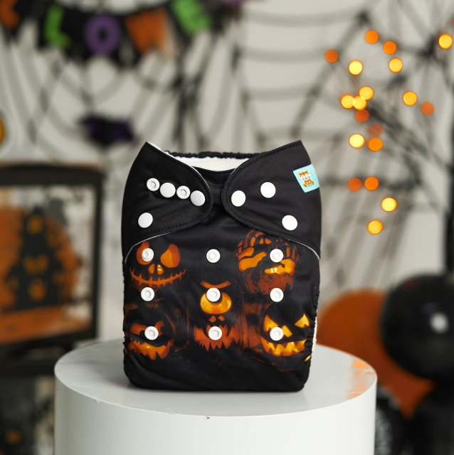 ALVABABY Halloween One Size Positioning Printed Cloth Diaper -(QD86A)