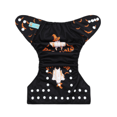 ALVABABY Halloween One Size Positioning Printed Cloth Diaper -Haw(QD84A)