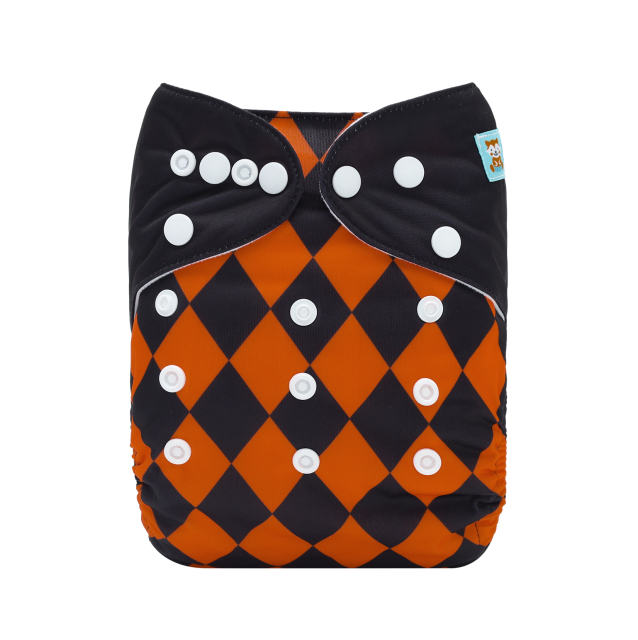 ALVABABY Halloween One Size Positioning Printed Cloth Diaper -Spooky(QD87A)