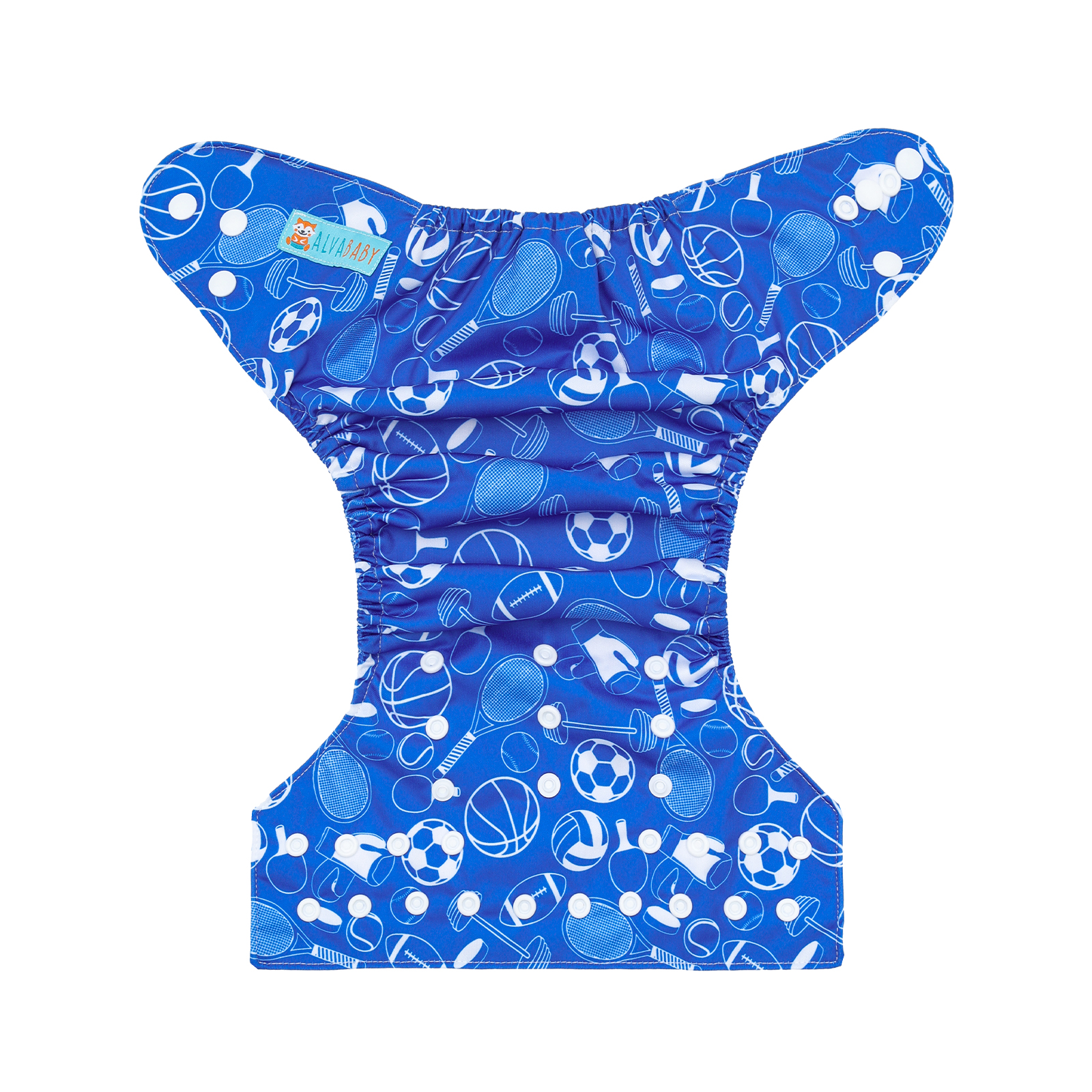 ALVABABY Print Cloth Diaper - One Size Adjustable Washable & Reusable Diaper for Babies and Toddlers (Ball, H455A)