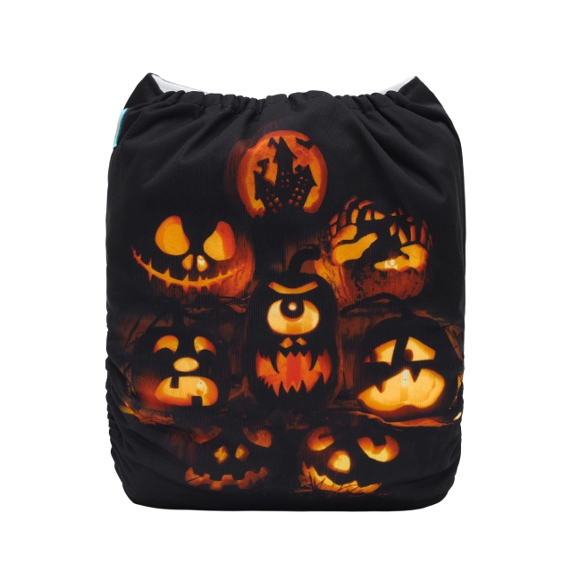 ALVABABY Halloween One Size Positioning Printed Cloth Diaper -(QD86A)