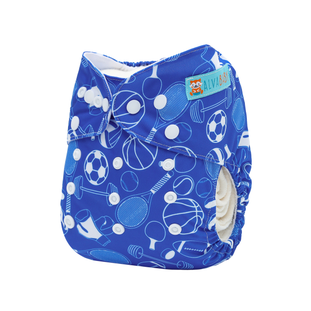 ALVABABY One Size Print Pocket Cloth Diaper-Ball(H455A)