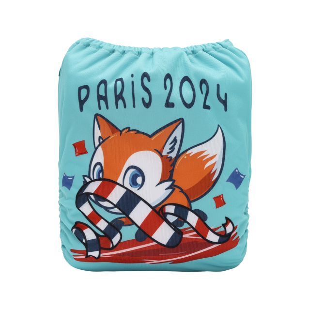 ALVABABY One Size Positioning Printed Cloth Diaper-FOX(YDP239A)