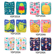 (Multi-packs) 20PCS One Size Positioning Printed Diapers With 20 Inserts