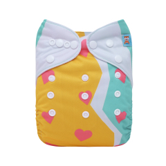 ALVABABY One Size Positioning Printed Cloth Diaper-Deer(YDP247A)