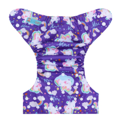 ALVABABY One Size Positioning Printed Cloth Diaper-Unicorn(YDP243A)