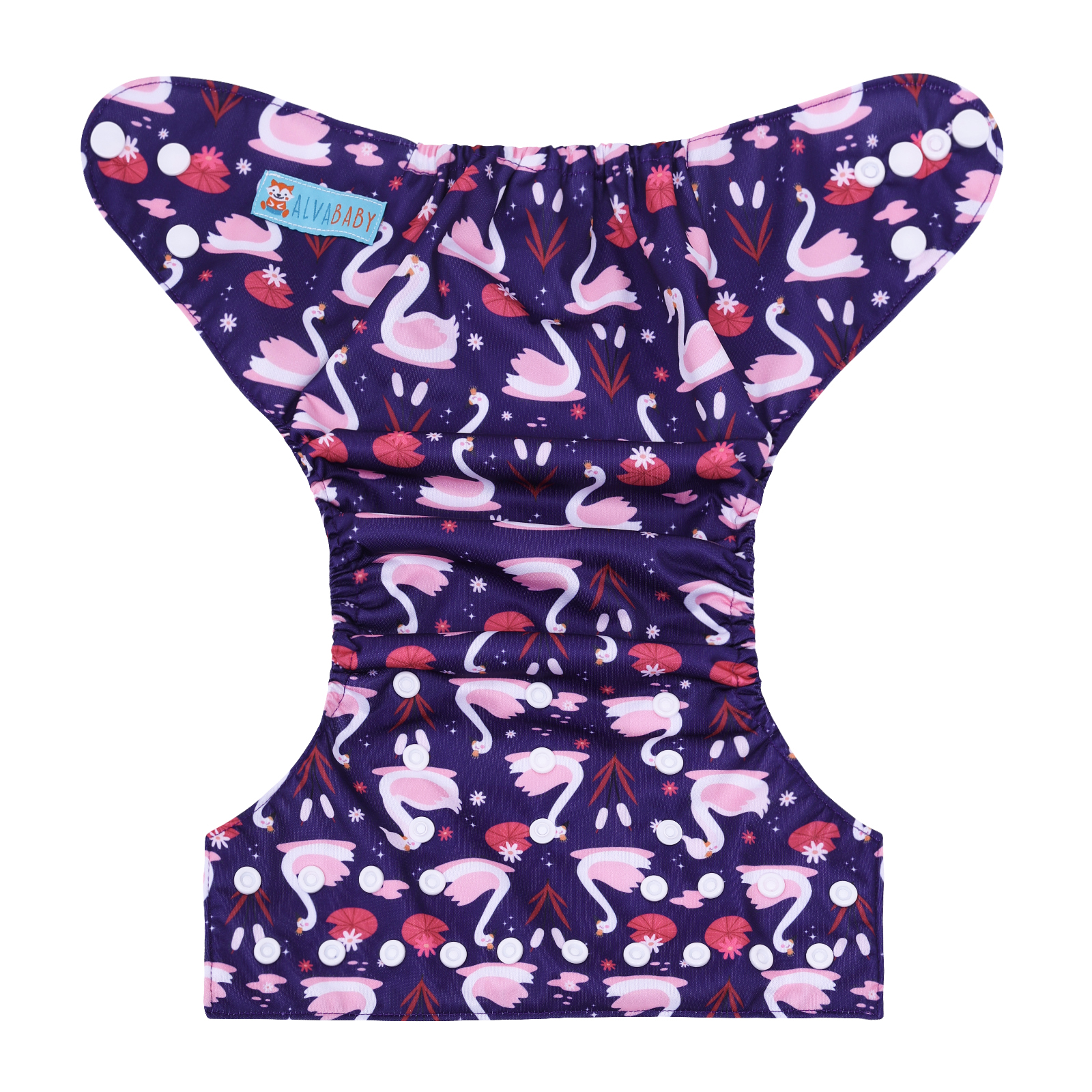 ALVABABY Pocket Cloth Diaper - One Size Adjustable Washable & Reusable Diaper for Babies & Toddlers (Swan, YDP244A)