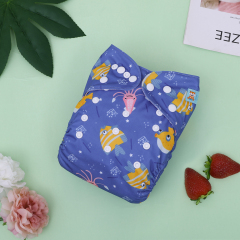 ALVABABY One Size Print Pocket Cloth Diaper-Fish(H456A)