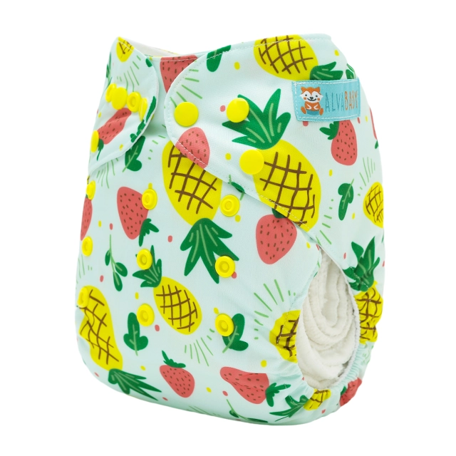 ALVABABY AWJ Lining Cloth Diaper with Tummy Panel for Babies  (WJT-EW21A)