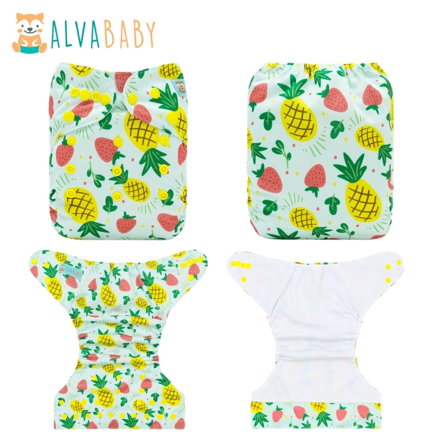ALVABABY AWJ Lining Cloth Diaper with Tummy Panel for Babies  (WJT-EW21A)