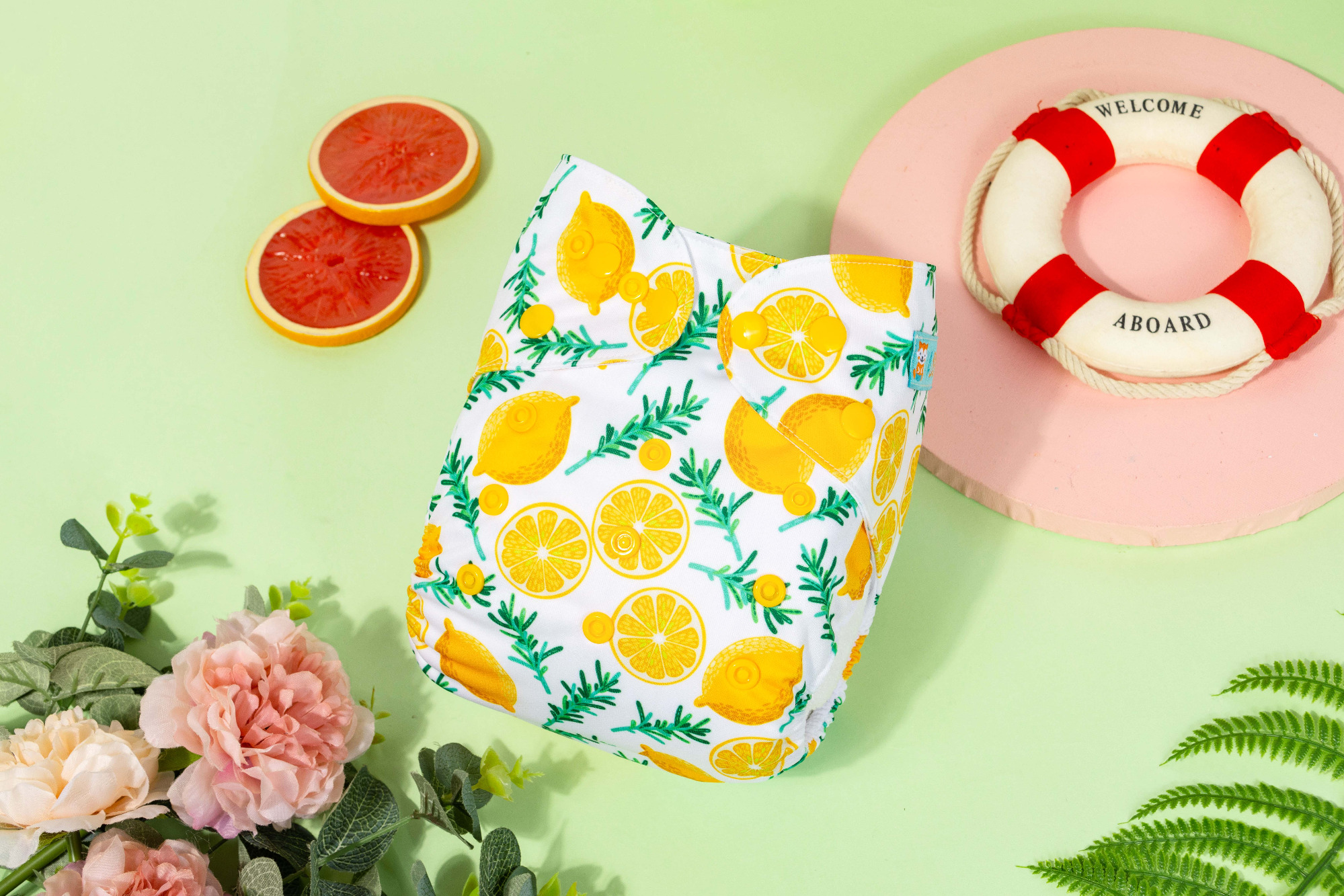 Reusable Cloth Diaper Cover with Snap Closure Cloth Diaper Shell for Prefold Flat or Fitted Diaper Inserts -(DC-H179)