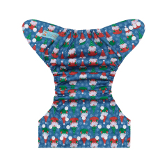 ALVABABY Christmas One Size Positioning Printed Cloth Diaper-Snowman(QD92A)