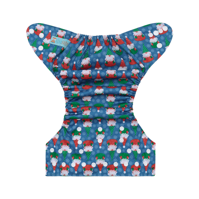 ALVABABY Christmas One Size Positioning Printed Cloth Diaper-Snowman(QD92A)
