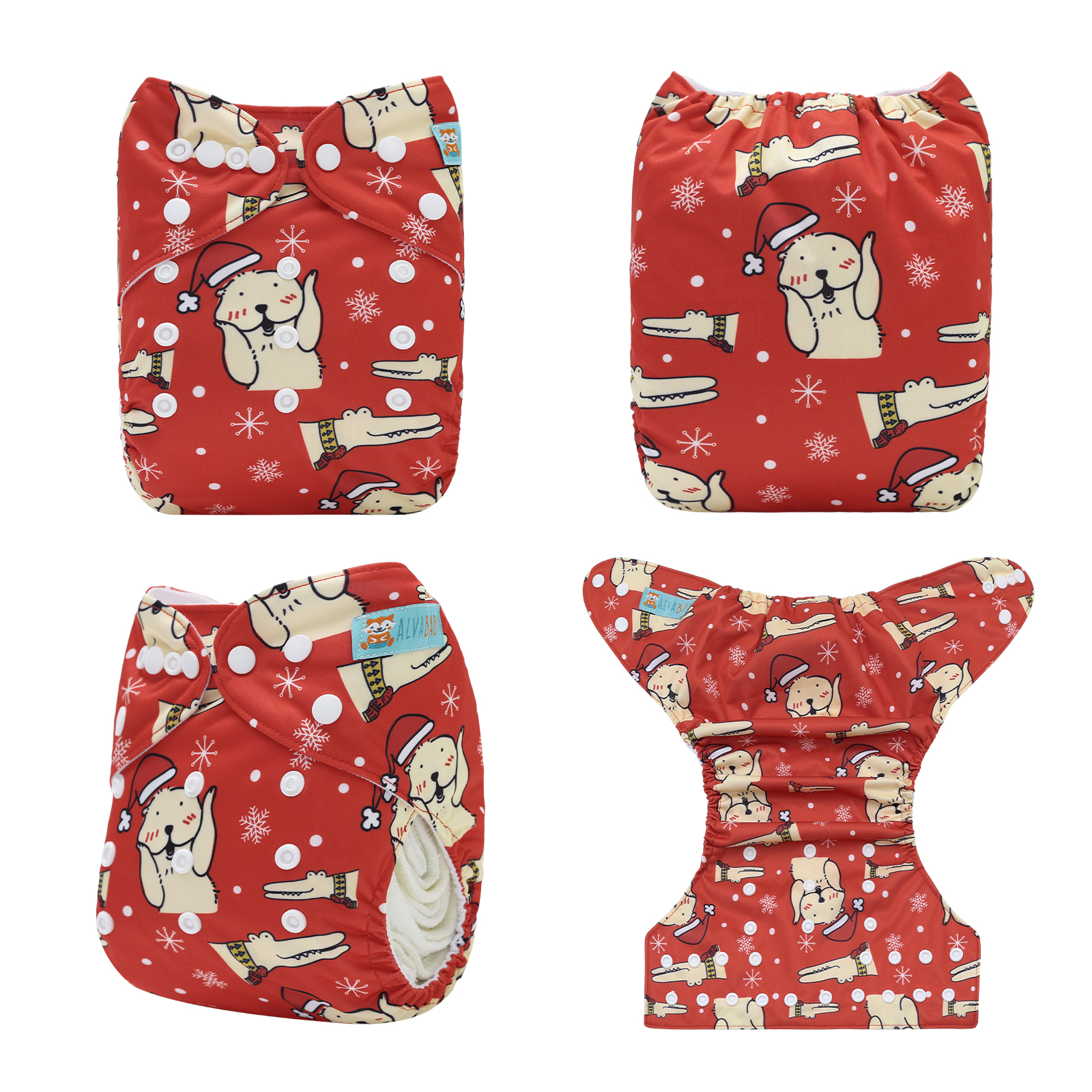 Christmas Cloth Diaper One Size Adjustable Reusable Diapers for Babies-(QD95A)