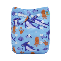 ALVABABY One Size Positioning Printed Cloth Diaper-(YDP253A)