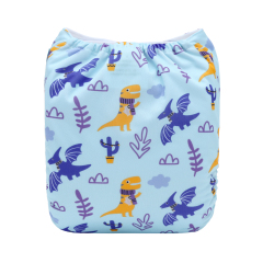 ALVABABY One Size Positioning Printed Cloth Diaper-(YDP251A)
