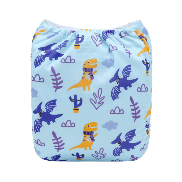 ALVABABY One Size Positioning Printed Cloth Diaper-(YDP251A)