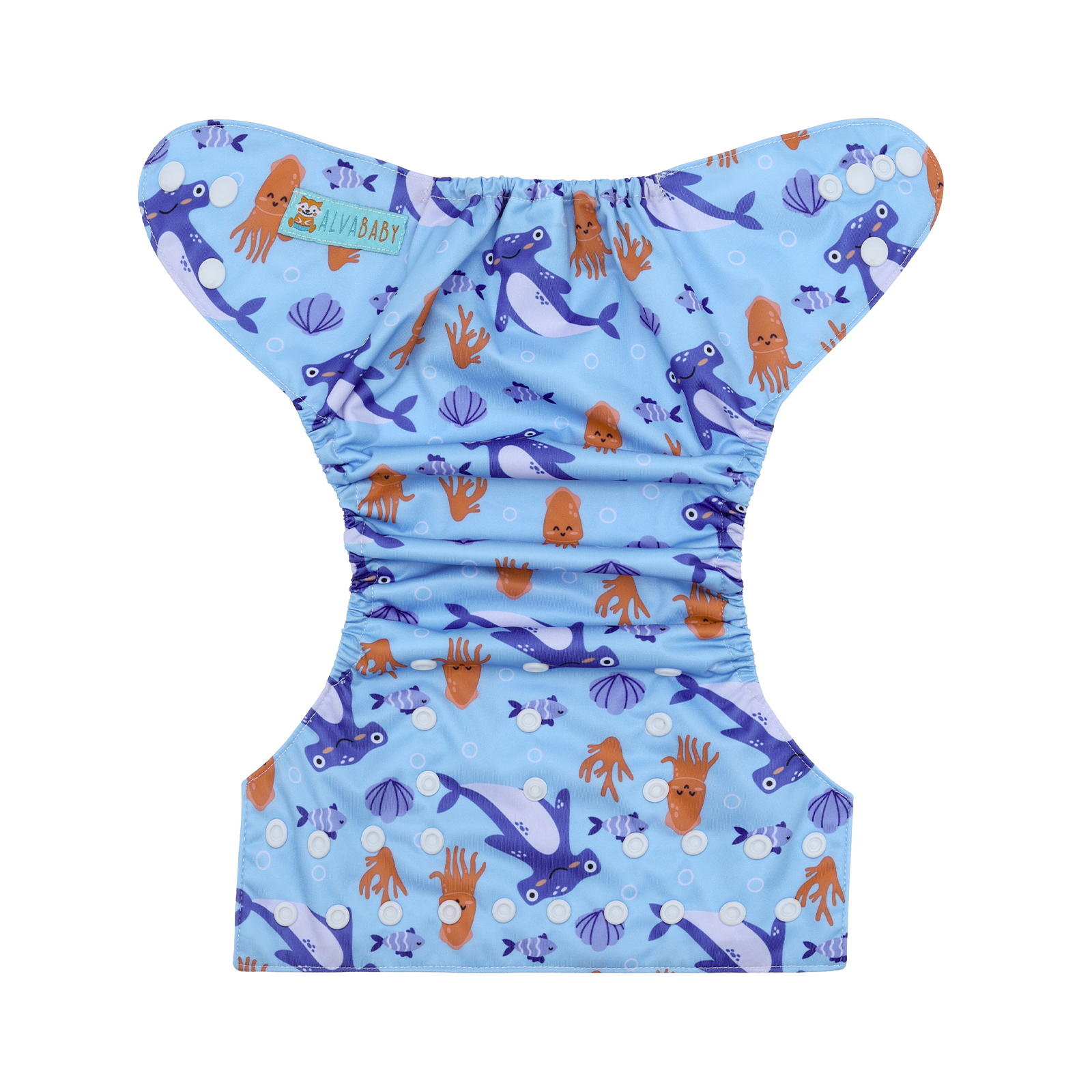 ALVABABY Positioning Cloth Diaper - One Size Adjustable Washable & Reusable Diaper for Babies and Toddlers (YDP253A)