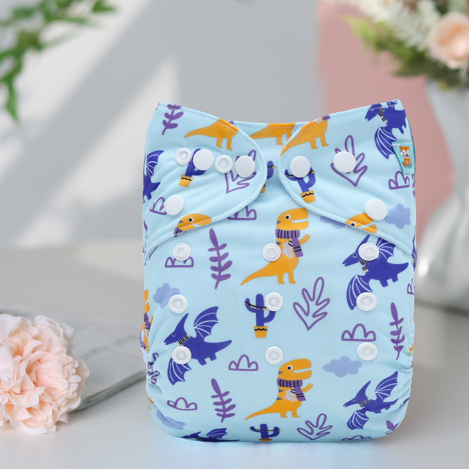 ALVABABY Positioning Cloth Diaper - One Size Adjustable Washable & Reusable Diaper for Babies and Toddlers (YDP251A)