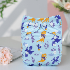 ALVABABY One Size Positioning Printed Cloth Diaper-(YDP251A)