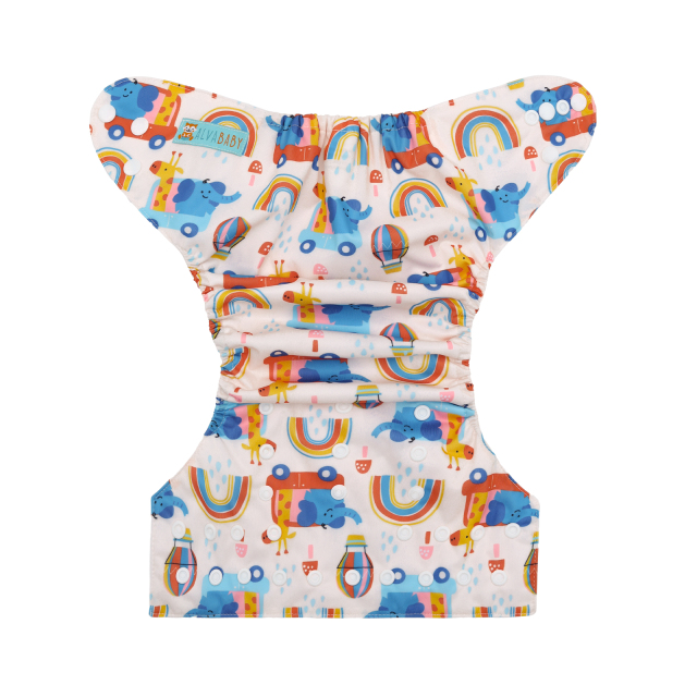 ALVABABY One Size Positioning Printed Cloth Diaper-(YDP249A)