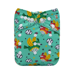 ALVABABY One Size Positioning Printed Cloth Diaper-(YDP252A)
