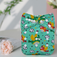 ALVABABY One Size Positioning Printed Cloth Diaper-(YDP252A)
