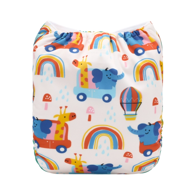 ALVABABY One Size Positioning Printed Cloth Diaper-(YDP249A)