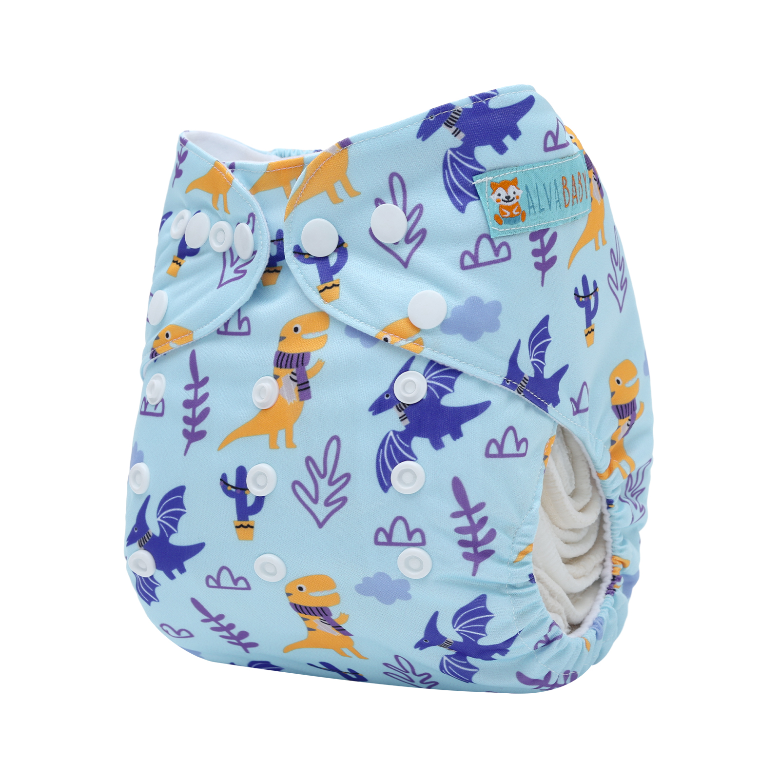 ALVABABY Positioning Cloth Diaper - One Size Adjustable Washable & Reusable Diaper for Babies and Toddlers (YDP251A)