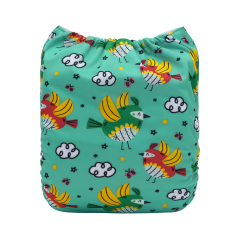 ALVABABY One Size Positioning Printed Cloth Diaper-(YDP252A)