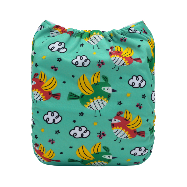 ALVABABY One Size Positioning Printed Cloth Diaper-(YDP252A)