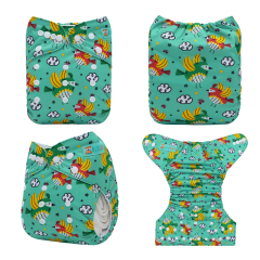 ALVABABY One Size Positioning Printed Cloth Diaper-(YDP252A)