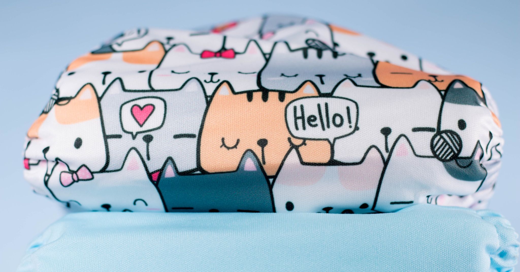 ALVABABY Print Cloth Diaper - One Size Adjustable Washable & Reusable Diaper for Babies and Toddlers (Cute Cats, H286A)