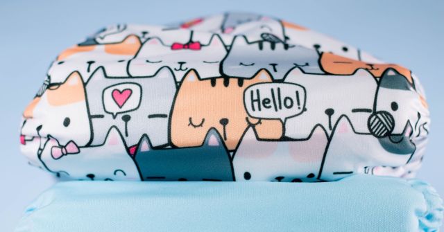 ALVABABY One Size Print Pocket Cloth Diaper -Cute Cats(H286A)