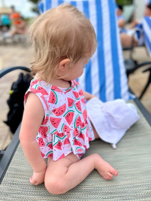ALVABABY Toddler Baby Girl Summer Swim Suit, Infant Bathing Suit Swimwear Sleeveless,Tankini Swimwear (06)-Watermelon
