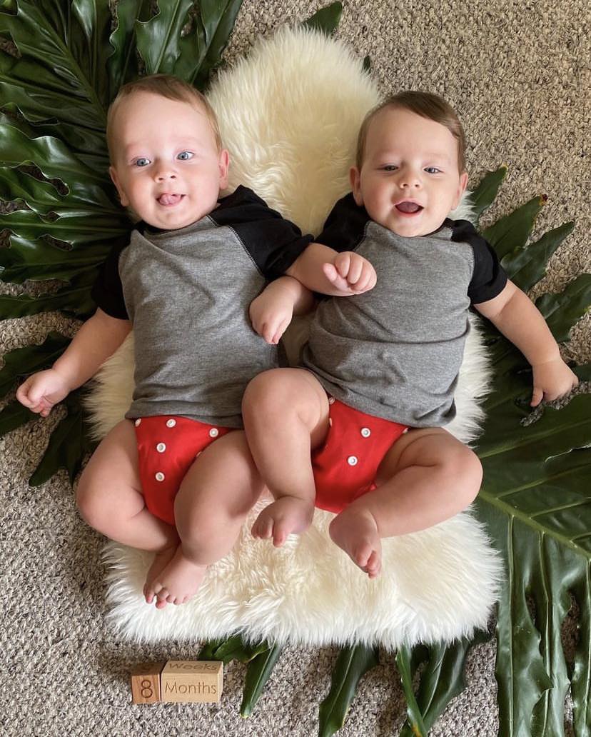 ALVABABY Solid Cloth Diaper - One Size Adjustable Washable & Reusable Diaper with Pocket for Babies (Red, B07A)